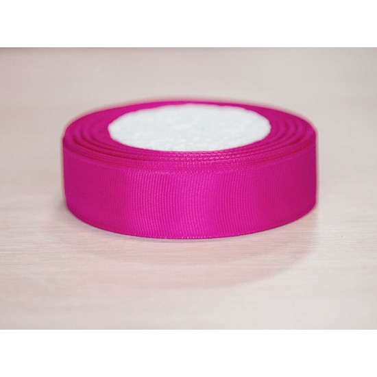 Лента репсовая однотонная 2,5 см цв. розовая фуксия, цена за 3 м